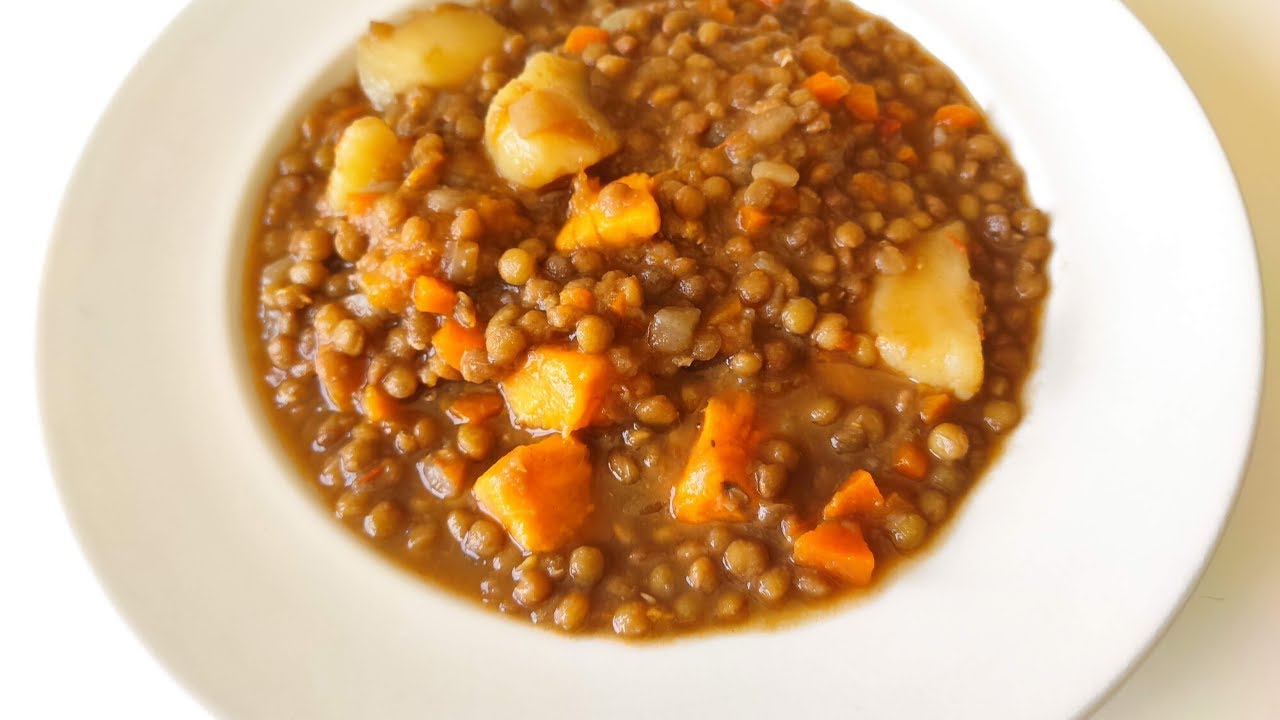 Receta de LENTEJAS con VERDURAS FACIL  🥕| Receta Vegana | 🥔