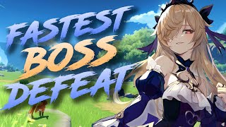 Fastest boss defeat in genshin