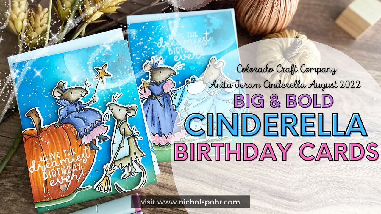 Big & Bold Cinderella Birthday Cards (Colorado Craft Company Anita Jeram)