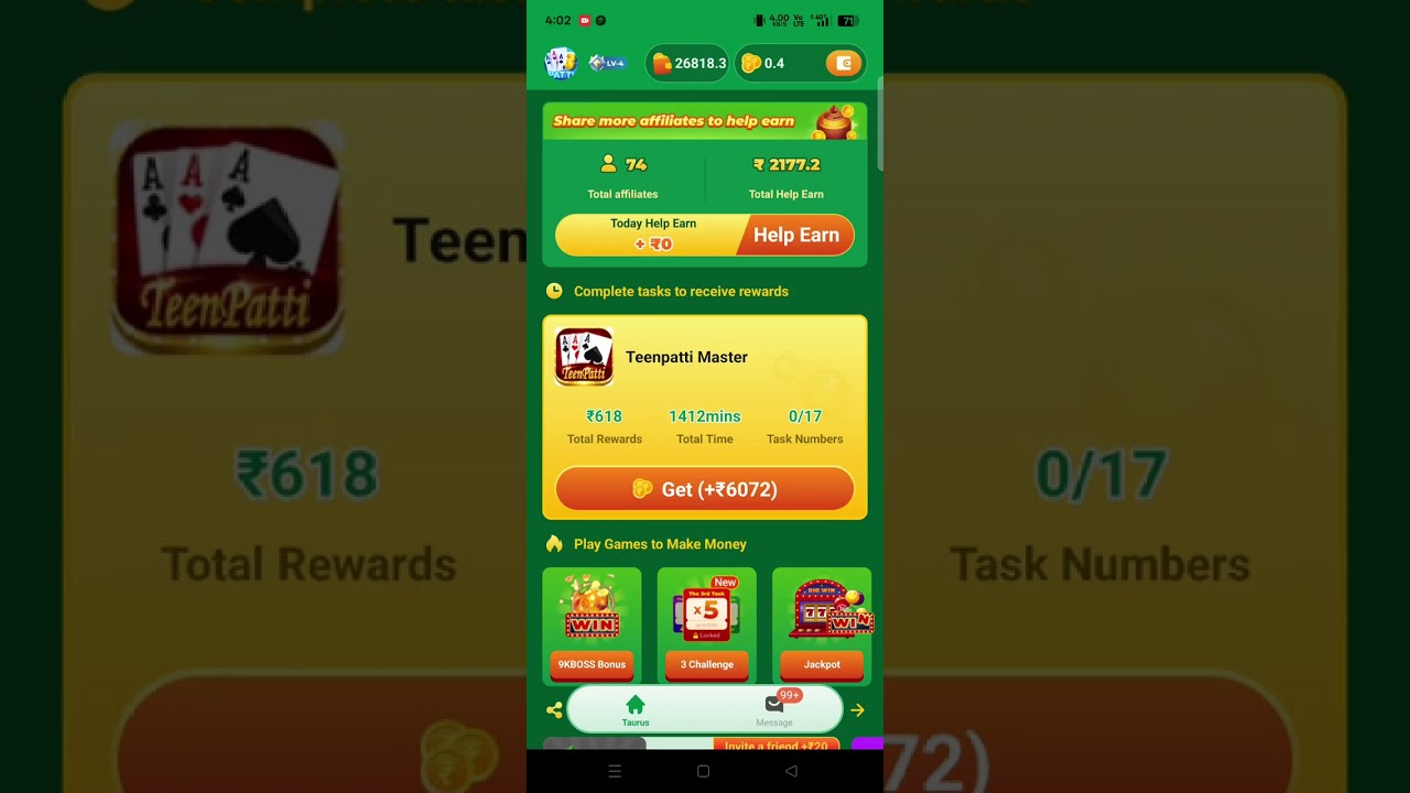 Taurus app withdrawal proof || game 