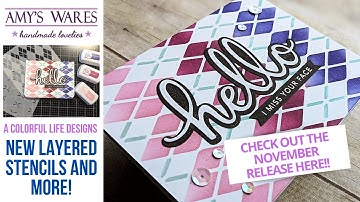 Check out the fabulous new Nov release at A Colorful Life Designs HERE! Layered Argyle Stencil Demo!