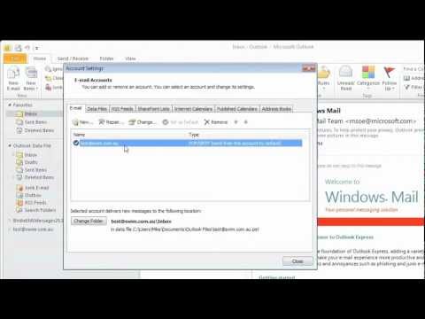 How to set email client to delete messages off the server - Outlook 2010 (PC)
