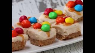 Caramel M&Ms Cheesecake Bites