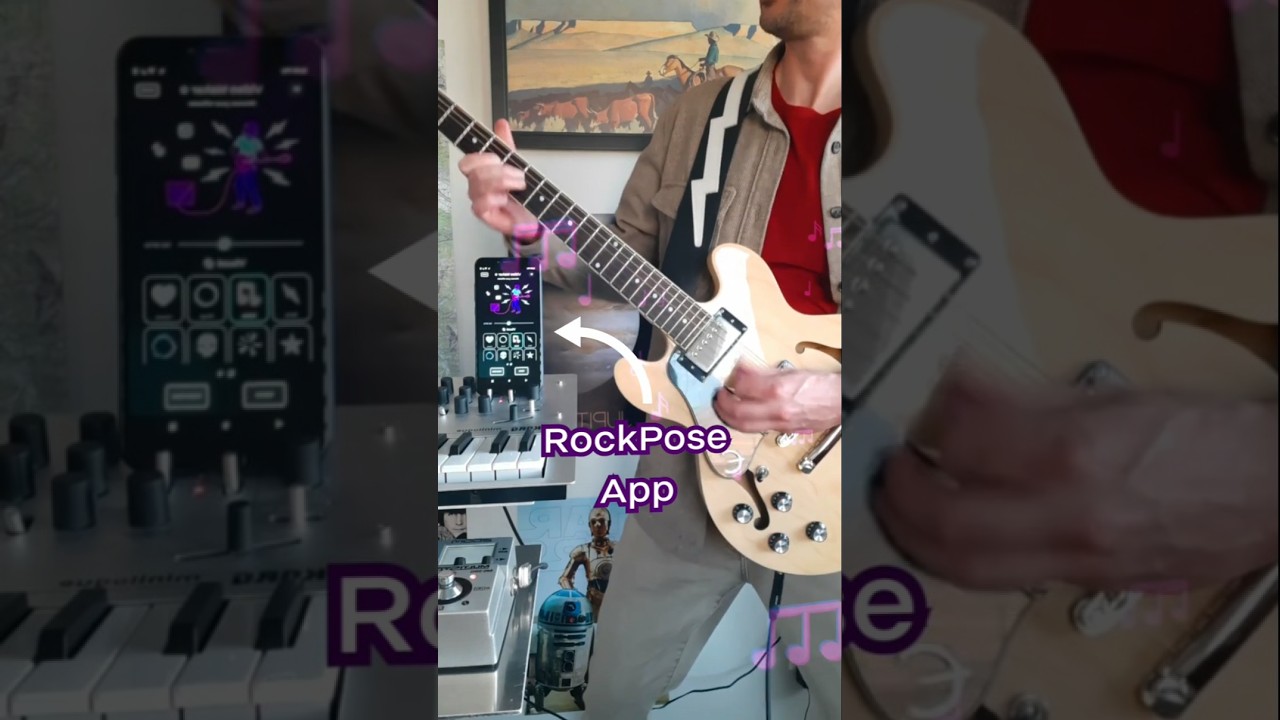 Free app for guitar video visual effects 🎶 RockPose 