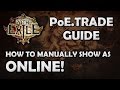 Path of Exile: How to Show as Online on PoE.Trade - Not Making Sales? This Might Be Why