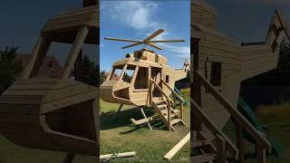 Amazing DIY Wooden Helicopter Playhouse Build 🚁​#DIY #Woodworking #HelicopterBuild #BackyardProjects