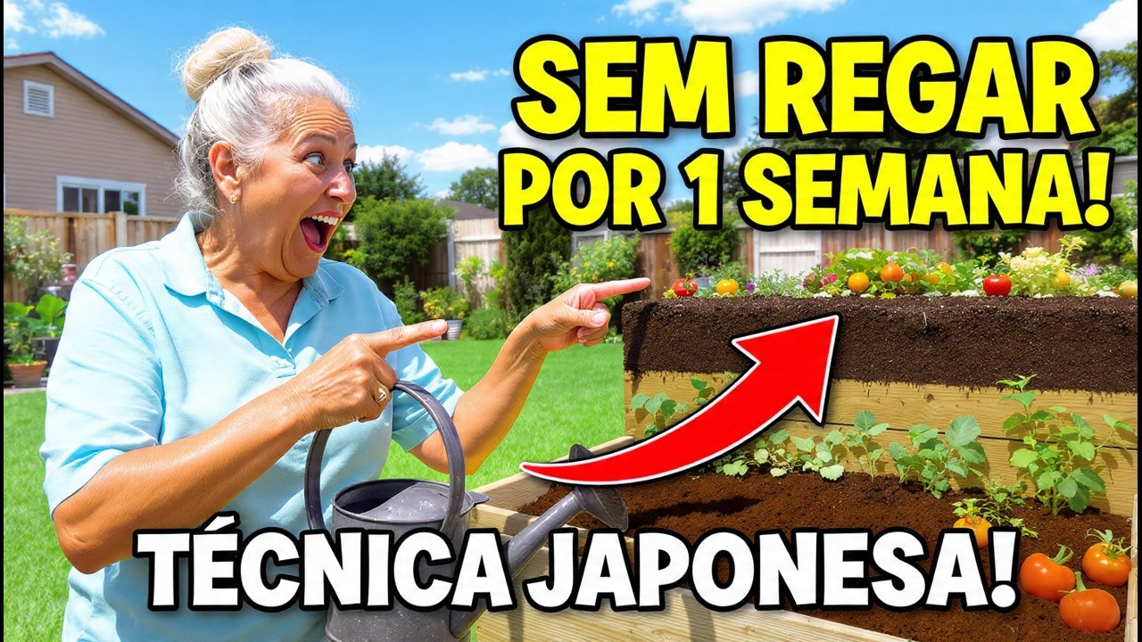 A TÉCNICA JAPONESA de 3 Camadas que Mantém a Terra Úmida por 7 Dias