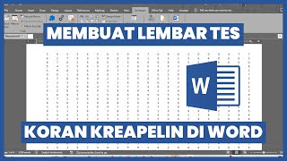 CARA MEMBUAT LEMBAR TES KORAN ATAU KREAPELIN DI WORD screenshot 4