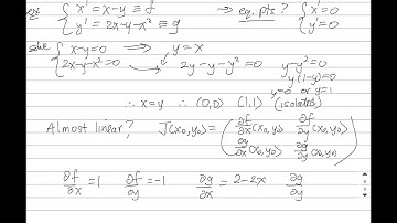 MATH 2421-Sec 8.1-Linearization of Non Linear Systems (Part 2 of 2)