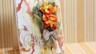 A Fall Hello Three Dimensional Card Tutorial