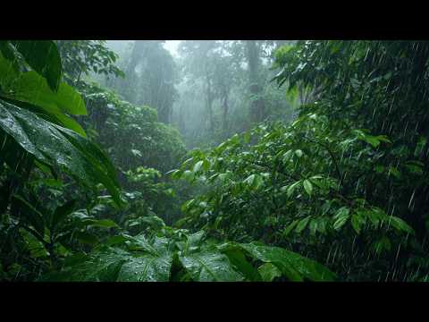 99% Instantly Deep Sleep With Best Rain Sounds | Tropical Forest Rain ASMR for Insomnia Relief