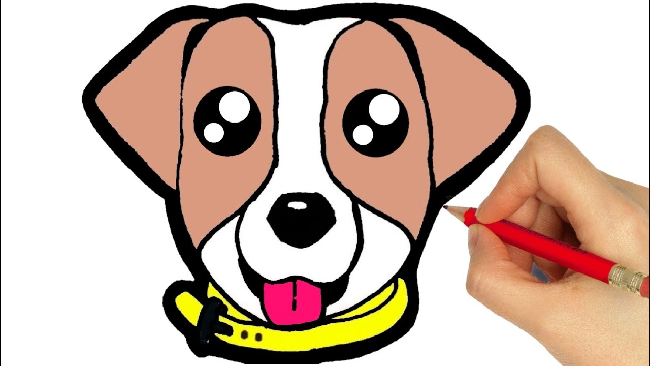 COMO DESENHAR UM CACHORRO KAWAII - COMO DESENHAR UM CACHORRO FACIL PASSO A  PASSO 