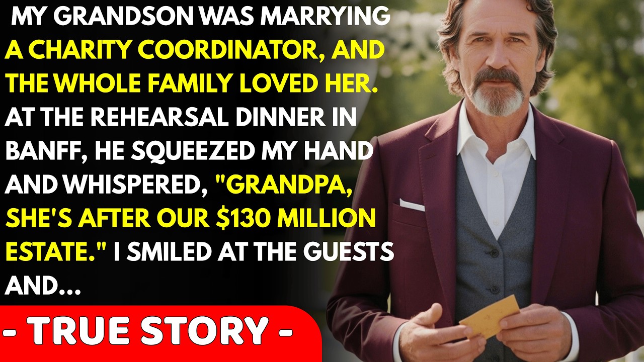 At The Rehearsal Dinner, My Grandson Squeezed My Hand And Whispered, "Grandpa, S...