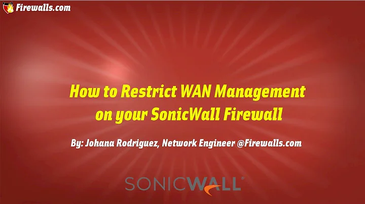 SonicWall Gen 7: How To Enable and Configure HTTPS WAN Access Controls