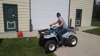 Do-Bid.com 1995 Kawasaki Bayou 220 5 Speed Manual Transmission Collector Plates Four Wheeler Atv