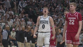 Highlights: No. 8 Michigan State men’s basketball takes down No. 11 Wisconsin 71-62