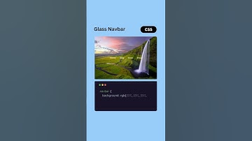 How to create glass navbar effect using CSS