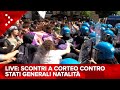 Live roma tensione a protesta degli studenti contro stati generali della natalit diretta