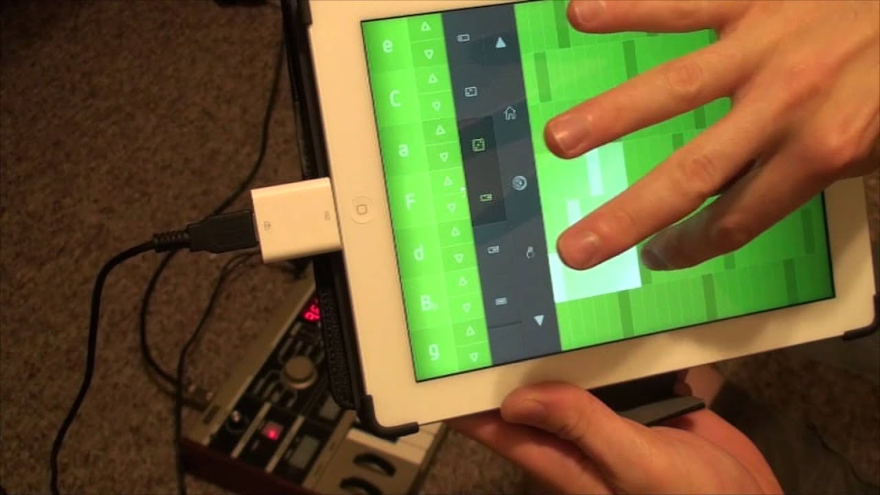 Using SoundPrism Pro (iPad App) to Play the MicroKorg w/ the Camera Connection Kit