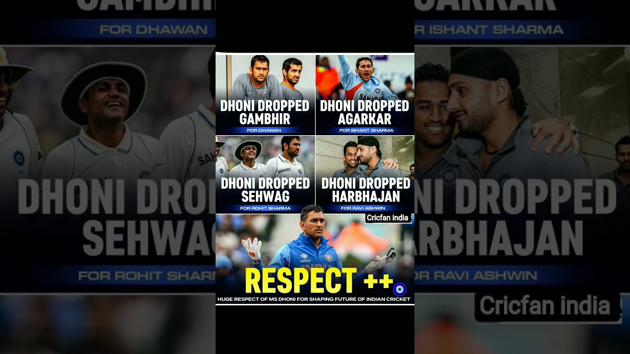 MS Dhoni’s toughest decisions that changed Indian cricket FOREVER!" 🇮🇳