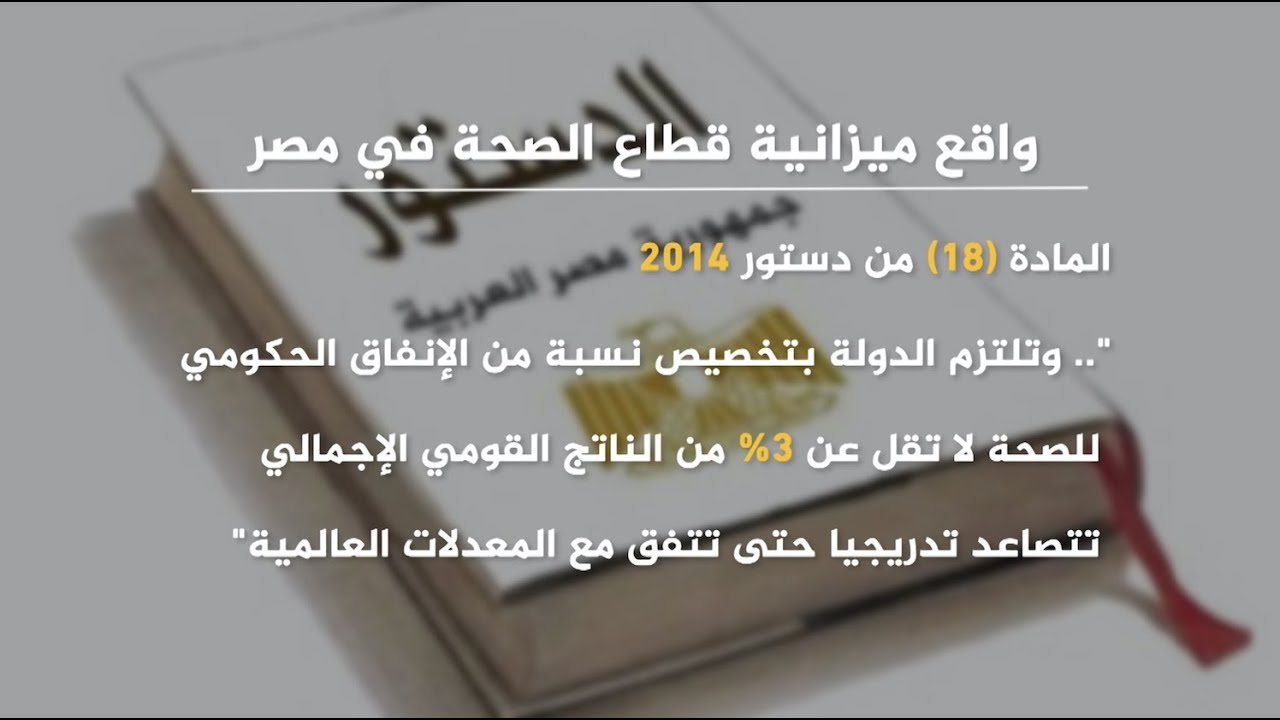 المسائية.. هل تلتزم الحكومة المصرية بتوفير الدعم المالي لقطاع الصحة المنصوص بالدستور؟