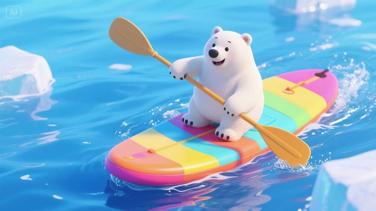 Polar Bear Paddleboard Adventure — A Chilly Ocean Fun Song for Kids