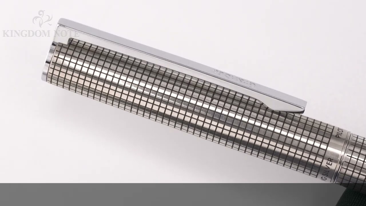 PILOT パイロット 万年筆 グランディ スターリングシルバー 格子 細字