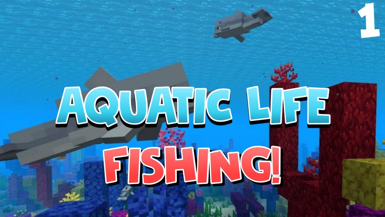 Catching LEGENDARY Fish In MINECRAFT?! Aquatic Life Fishing Mod