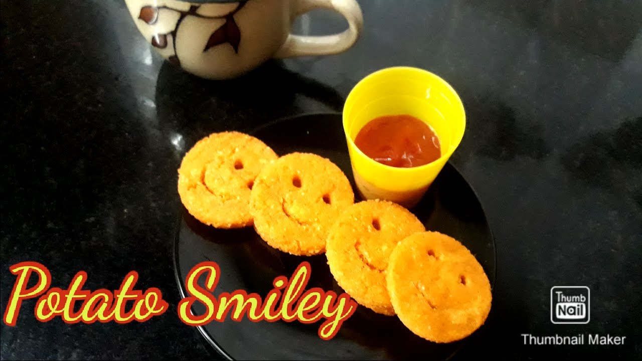 Potato Smiley/Emoji Fries Recipes/Quick Evening Snacks for Kids