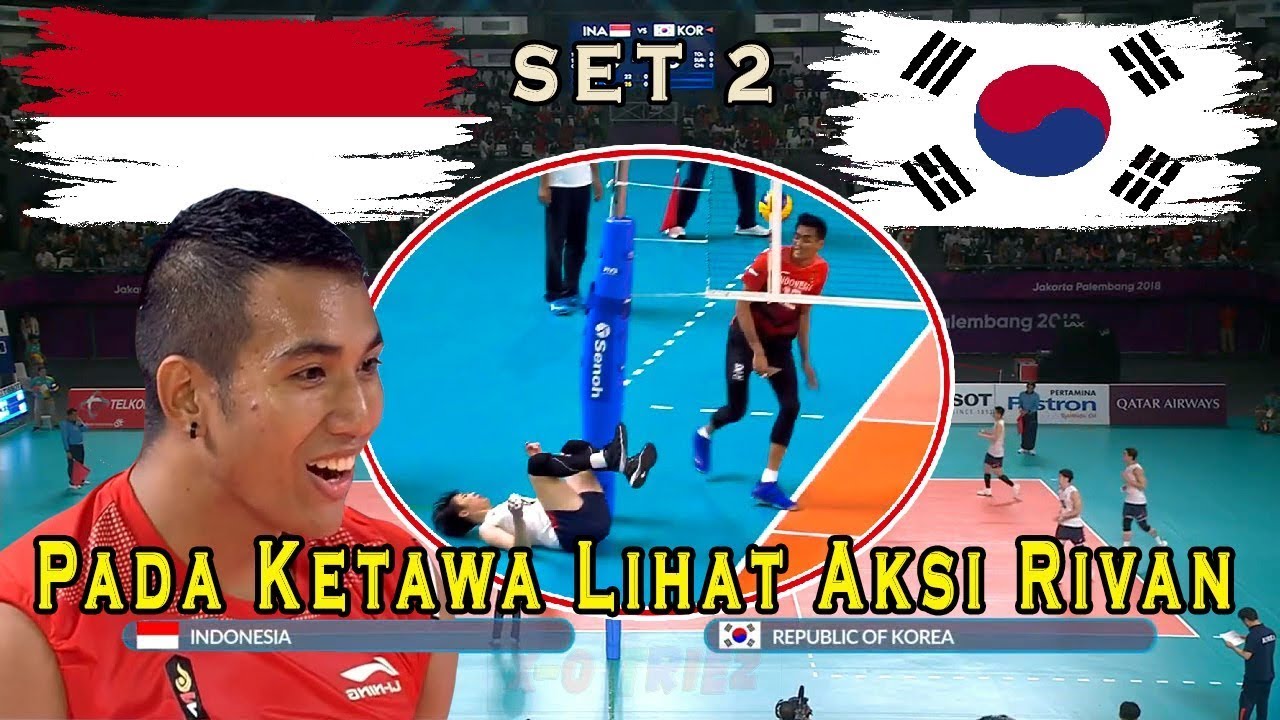 Penuh Konsentrasi Indonesia VS Korea Men's Volleyball Asian Games 2018