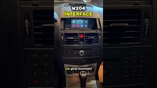 Mercedes-Benz w204 makyajsız orijinal ekranda kablosuz carplay android auto interface