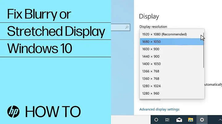 How to Fix a Blurry or Stretched Display in Windows 10 | HP Computers | @HPSupport