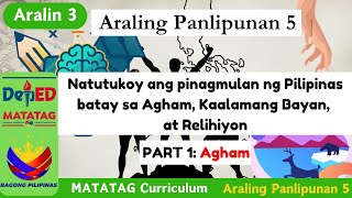 Aralin 3: Natutukoy ang pinagmulan ng Pilipinas batay sa Agham, Kaalamang Bayan, at Relihiyon (1/2) Aralin 3: Natutukoy ang pinagmulan ng Pilipinas batay sa Agham, Kaalamang Bayan, at Relihiyon (1/2)
