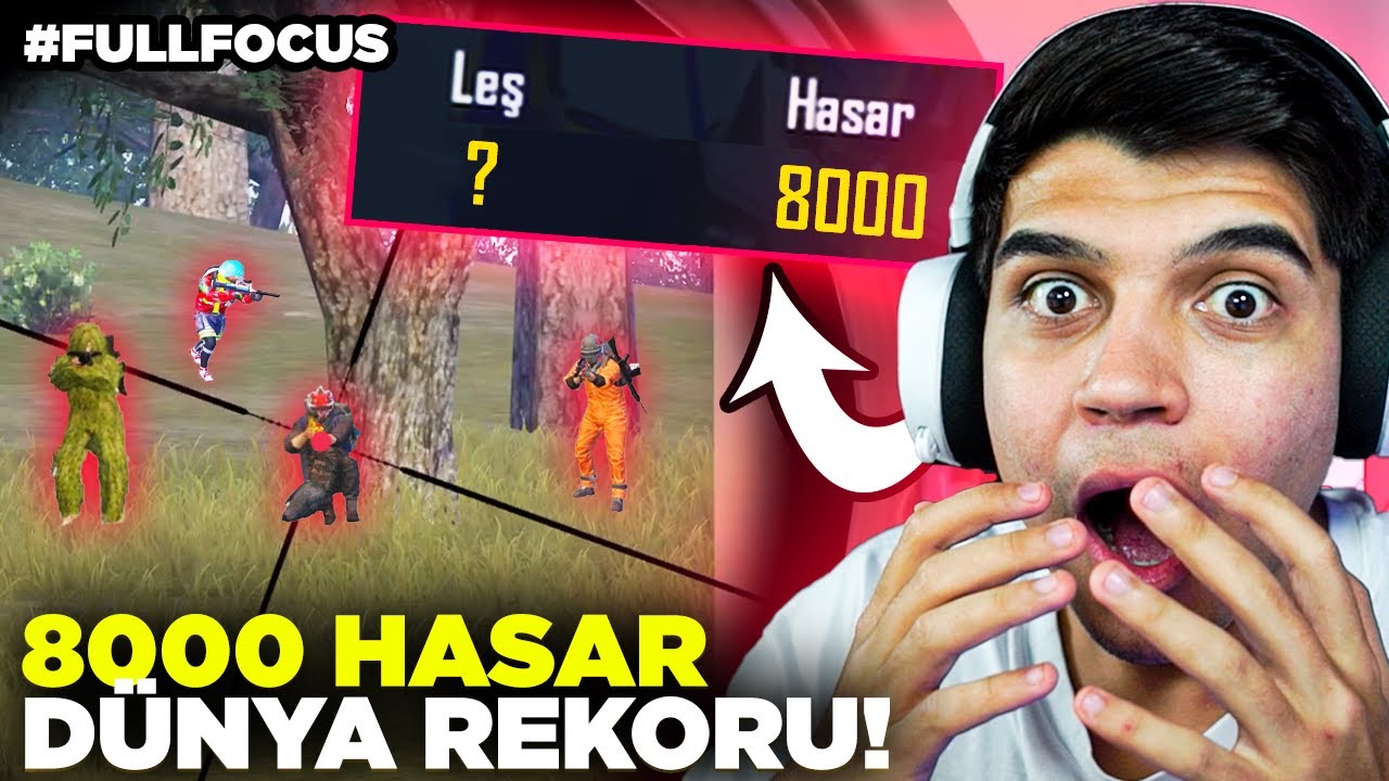 8000 HASAR! DÜNYA REKORUNU KIRDIM!! #FullFocus | PUBG Mobile