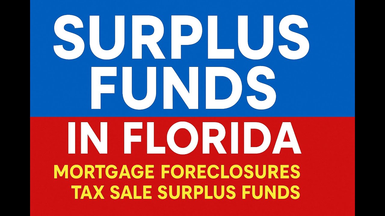 how to do surplus funds in Florida full walk through for lee county and miami dade