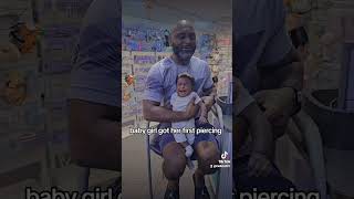 Dad gets nervous during his daughter first ears piercing. #daddaughtertime #dad #daddaughterbond.