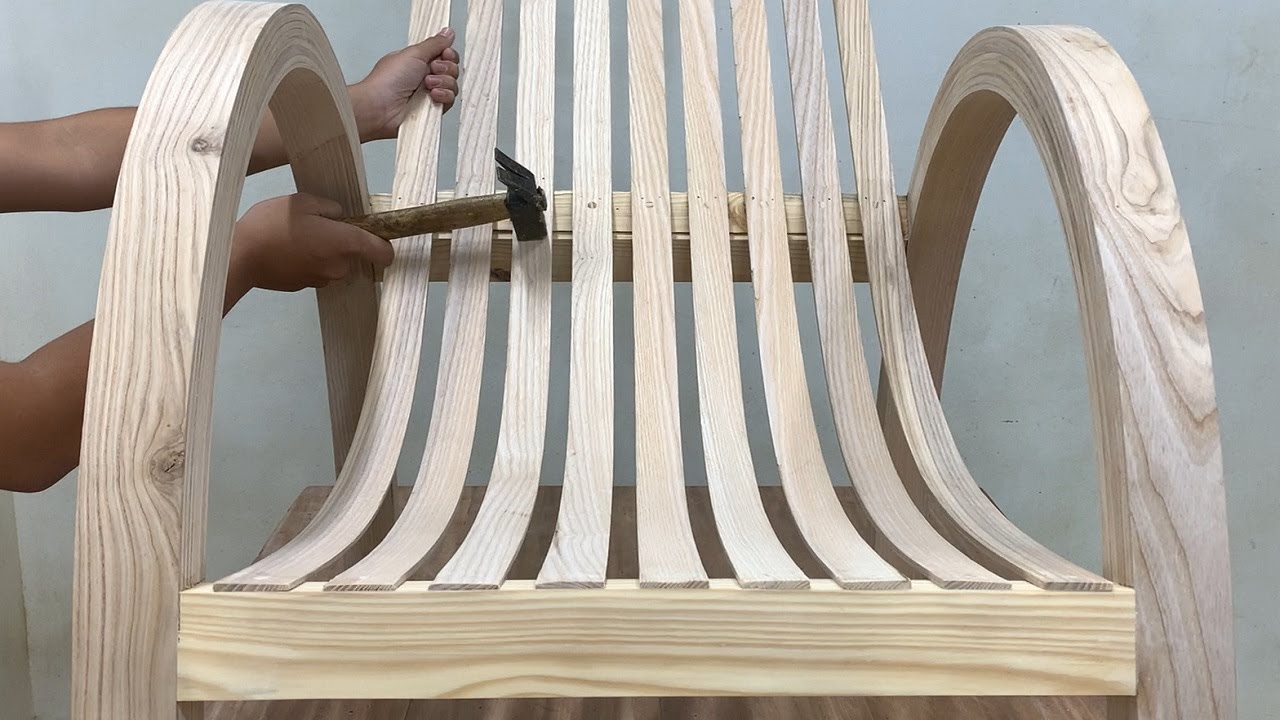 Extremely Creative Woodworking With Wooden Strips // Unique Chair
