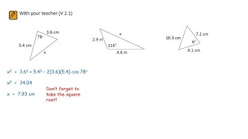 TRIG V2.1 (cosine rule - angle and distance)