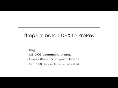 ffmpeg: Batch convert DPX to ProRes