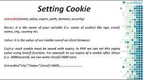 Setting Cookies with PHP