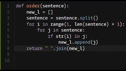 Python - Your Order Please | Codewars 6KYU
