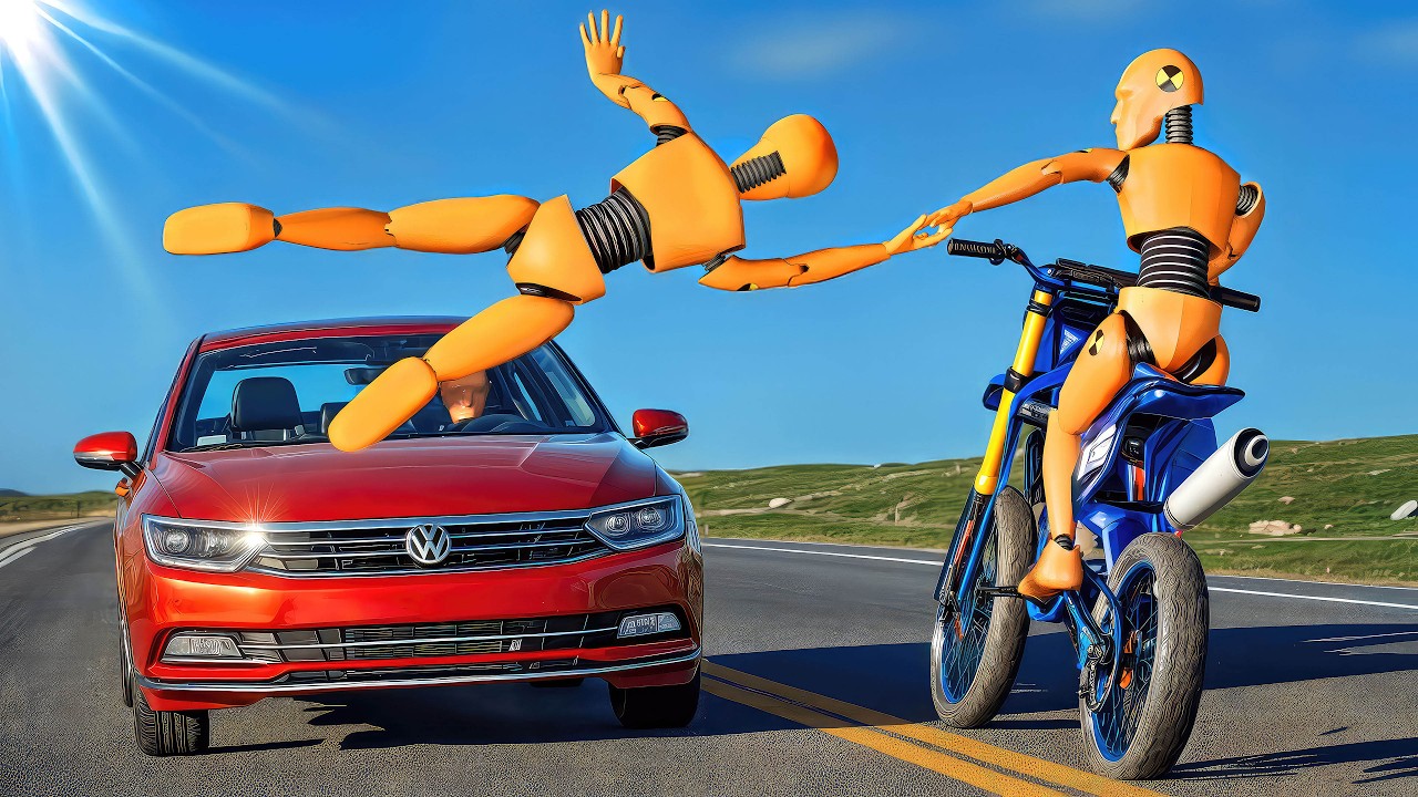 Motorbike and Car Crashes #04 [BeamNG.Drive]