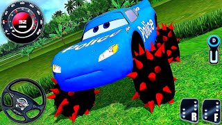 Police Monster Truck McQueen in India Driving - Bus Simulator Indonesia 3D - Android GamePlay #105 screenshot 3
