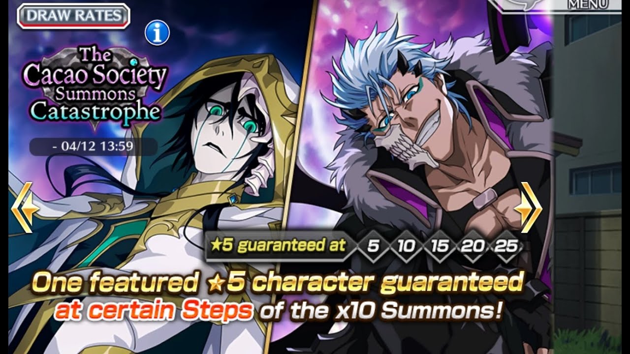 Bleach Brave Souls Grimmjow & Ulquiorra (The Cacao Society Summons