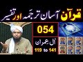 054 Qur An Class Surat Aal E IMRAN Ayat No 119 To 141 Ki TAFSEER Engineer Muhammad Ali Mirza 