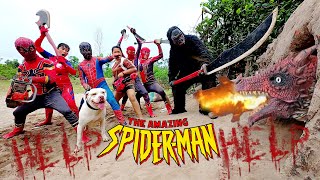 Top 4 videos of Spider-Man teaming up with King Kong to destroy the ferocious Fire Dragon