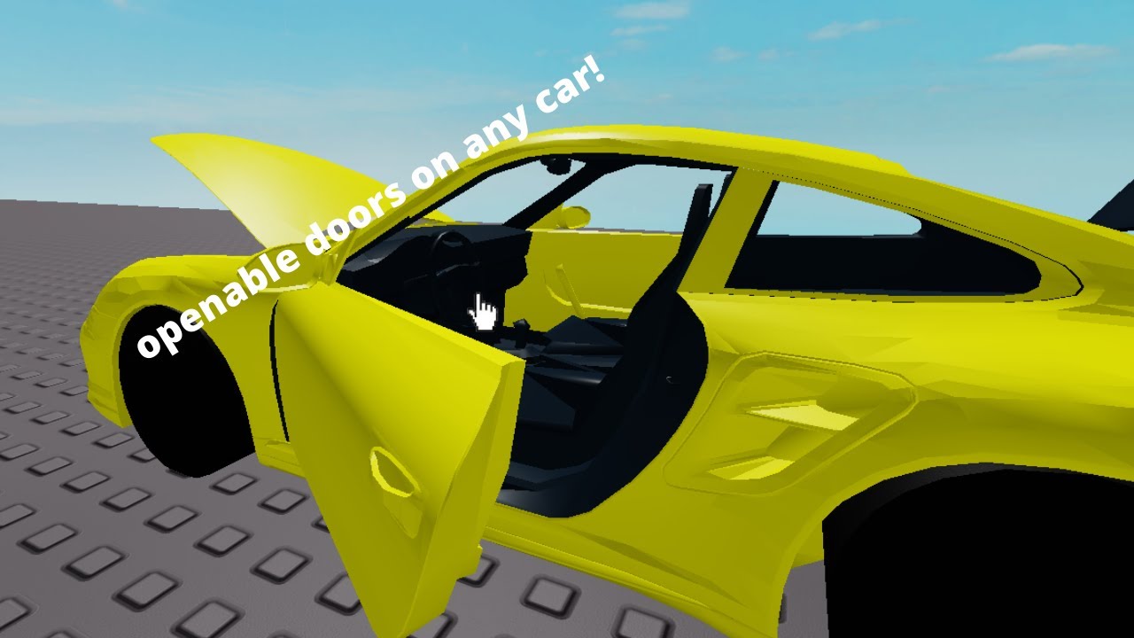 Roblox how to make openable doors on any car! (Roblox Studio) (OUTDATED