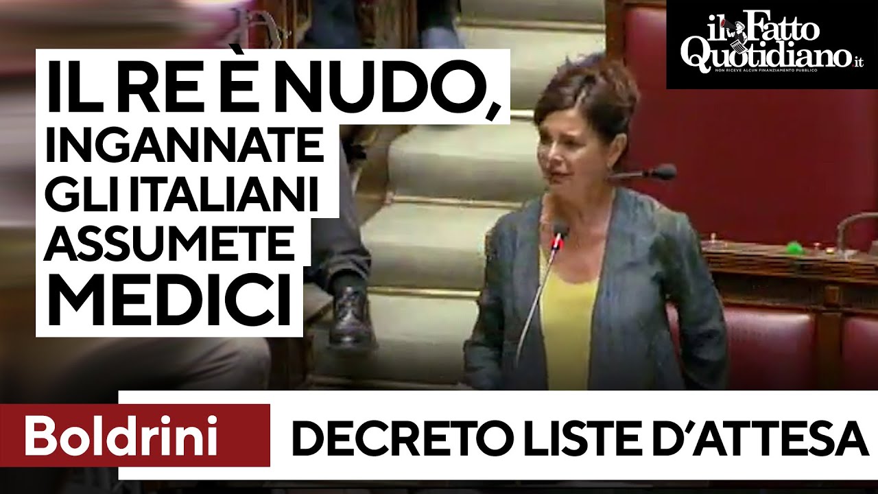 Liste d'Attesa, Boldrini: 