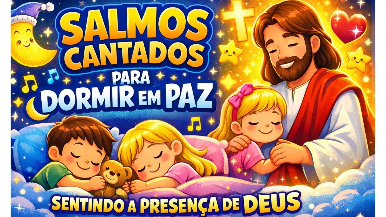 Salmos Cantados para Dormir em Paz 🌙 Sentindo a Presença de Deus | Canção Cristã Infantil & Família