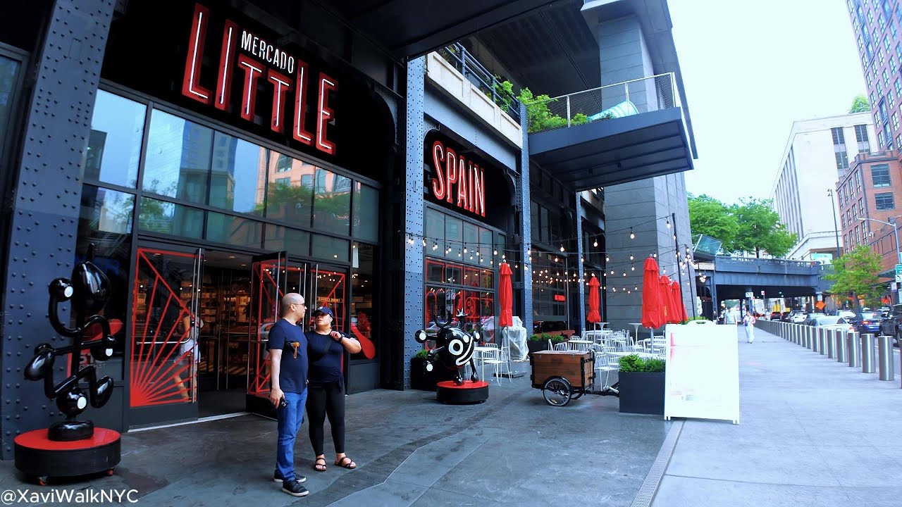 Hidden Spanish Market in NYC?  Walking Inside Mercado Little Spain! [4K]